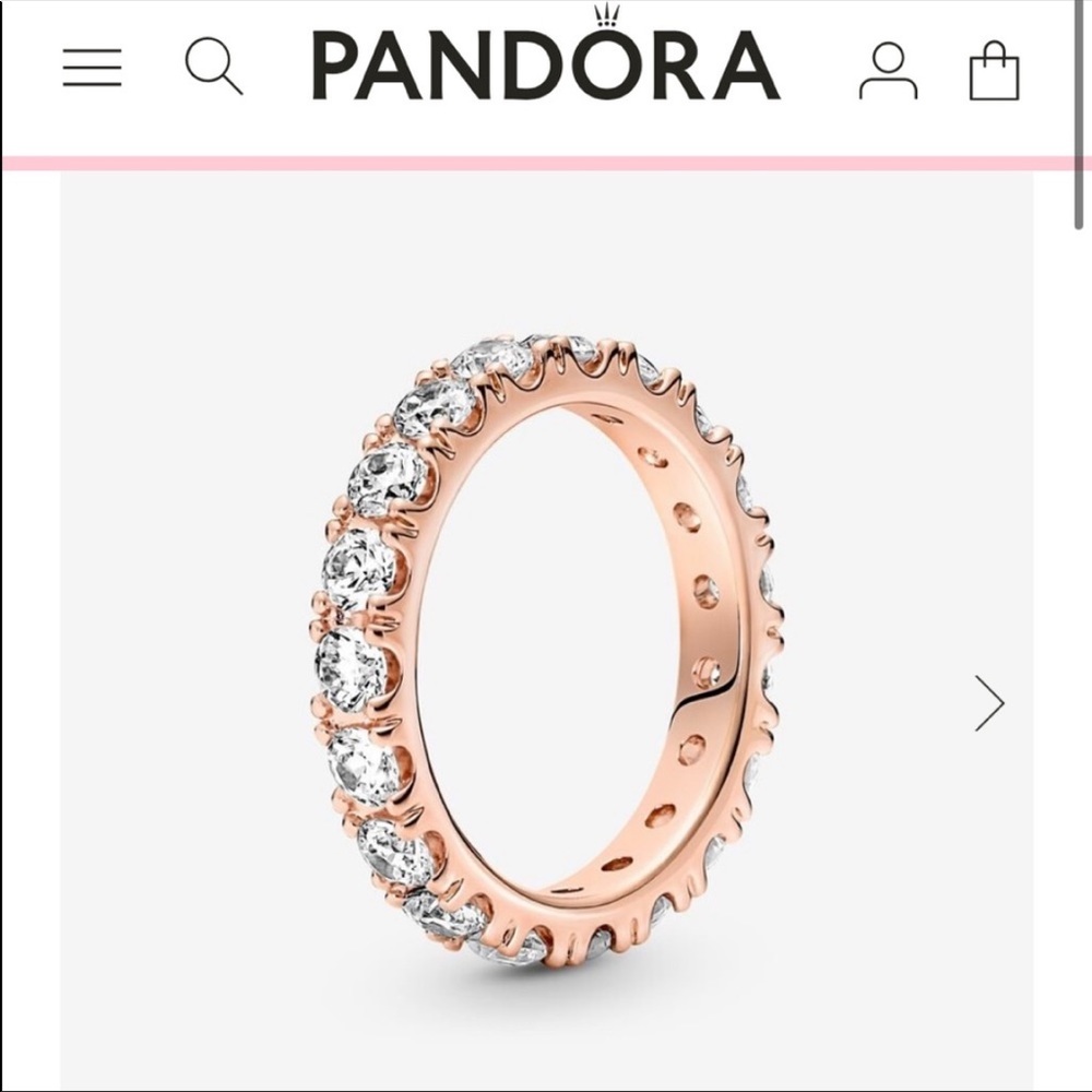 Sparkling row eternity ring size 7 1/2 - Pandora NEW